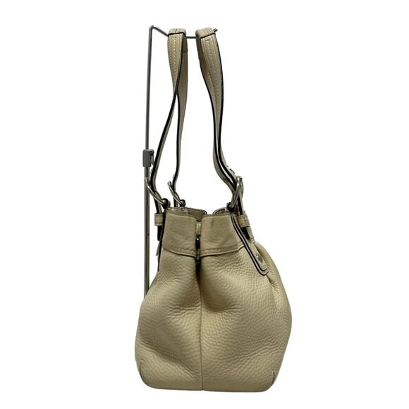 Auth COACH Soho Pleated Tote F13732 Cream Leather - Tote Bag - Picture 2 of 8